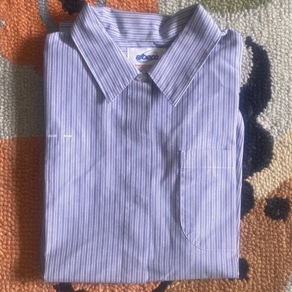 Elbeco I 90s/Y2K I USPS Retail Clerk Striped Long Sleeve Shirts - Picture 1 of 16
